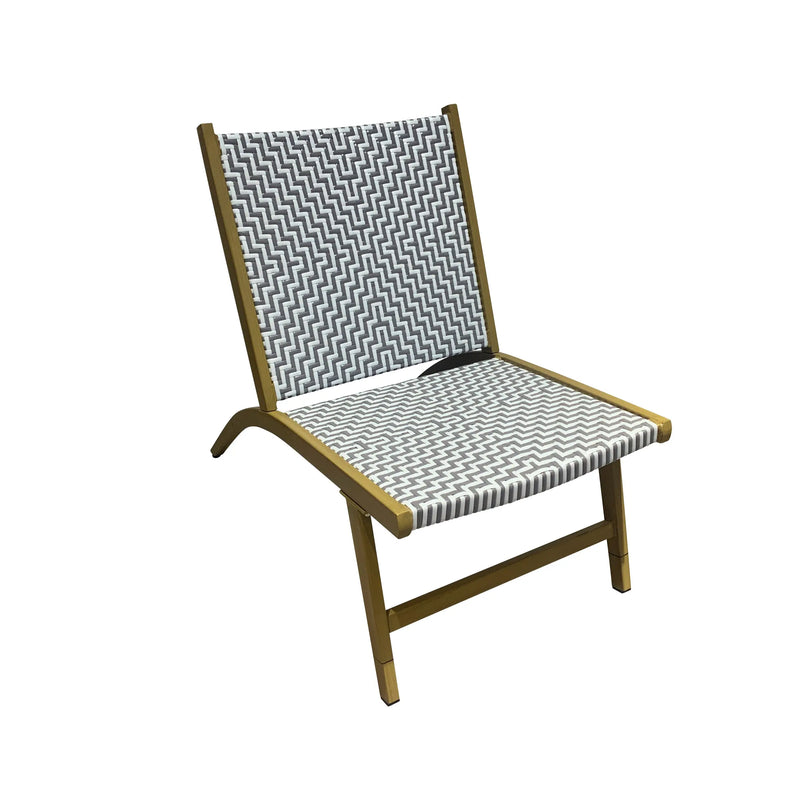 Cargue la imagen en el visor de la galería, Silla estilo bambo con ratan Color Gris con Blanco Rivera RV9090334 CasaEaster