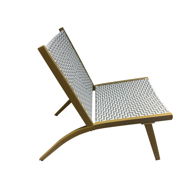 Cargue la imagen en el visor de la galería, Silla estilo bambo con ratan Color Gris con Blanco Rivera RV9090334 CasaEaster