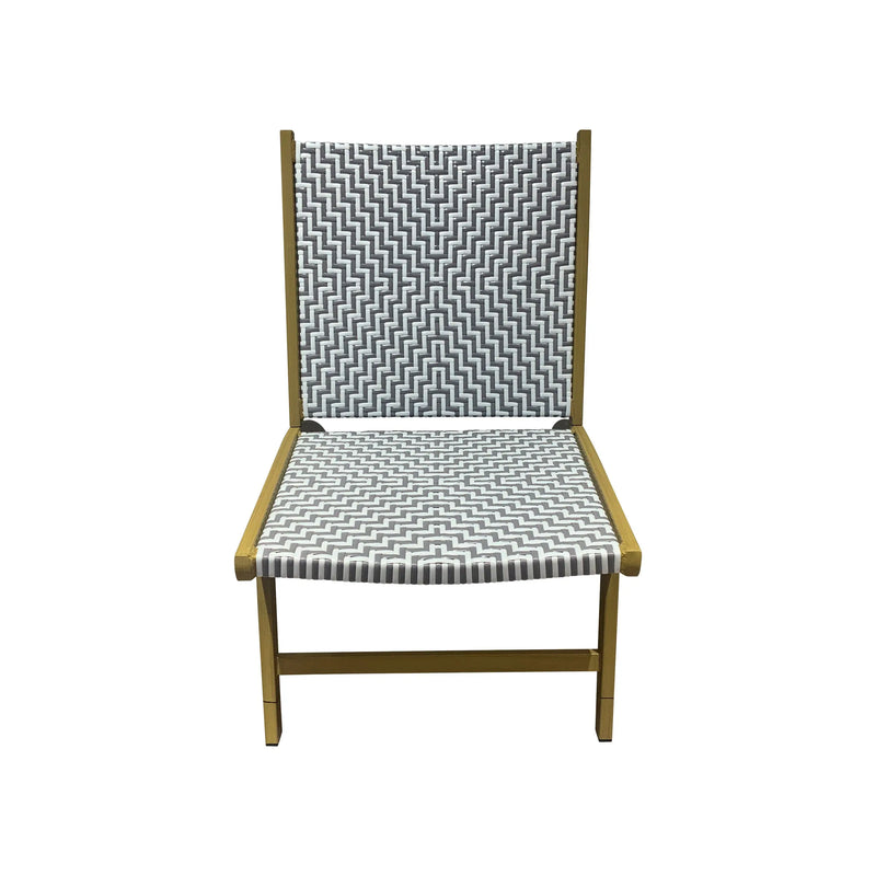 Cargue la imagen en el visor de la galería, Silla estilo bambo con ratan Color Gris con Blanco Rivera RV9090334 CasaEaster