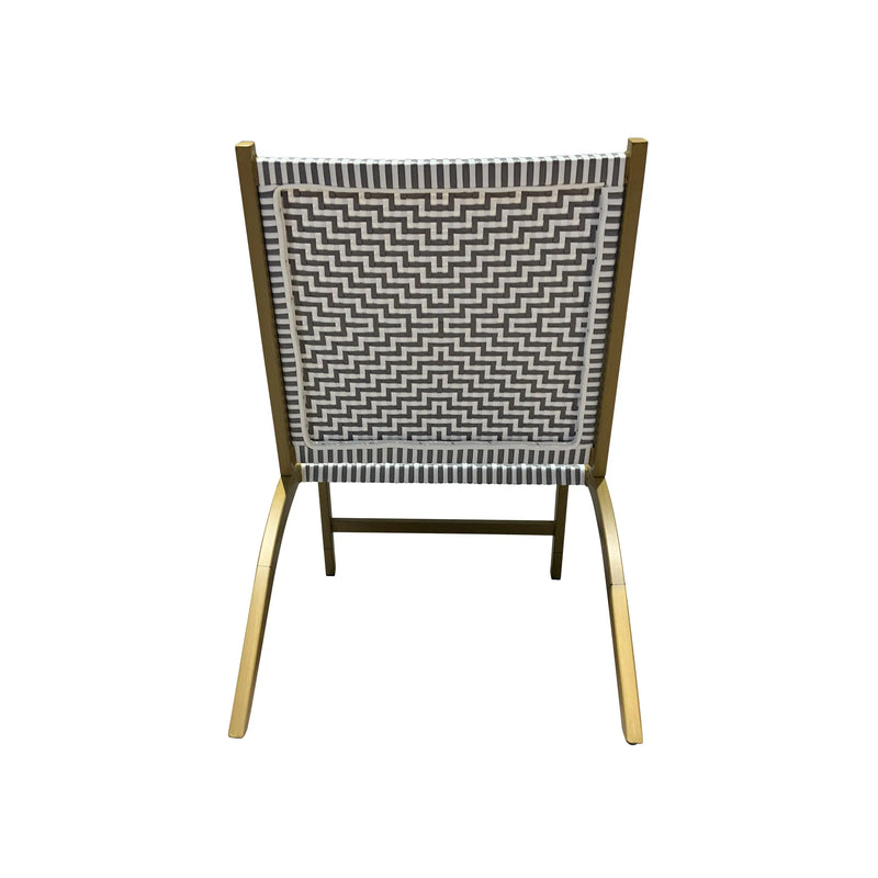 Cargue la imagen en el visor de la galería, Silla estilo bambo con ratan Color Gris con Blanco Rivera RV9090334 CasaEaster