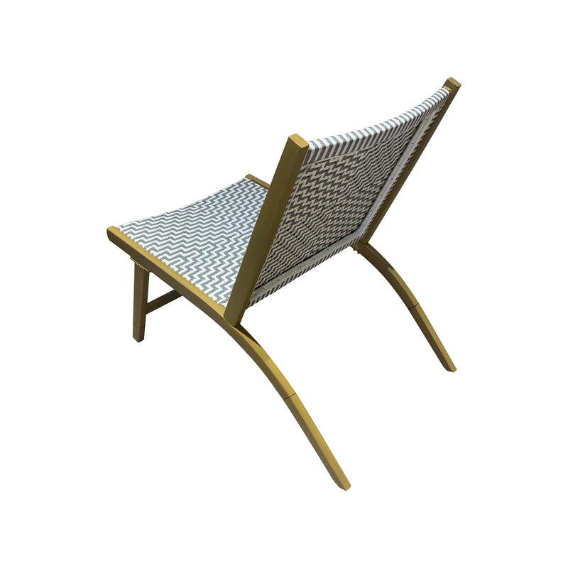 Cargue la imagen en el visor de la galería, Silla estilo bambo con ratan Color Gris con Blanco Rivera RV9090334 CasaEaster