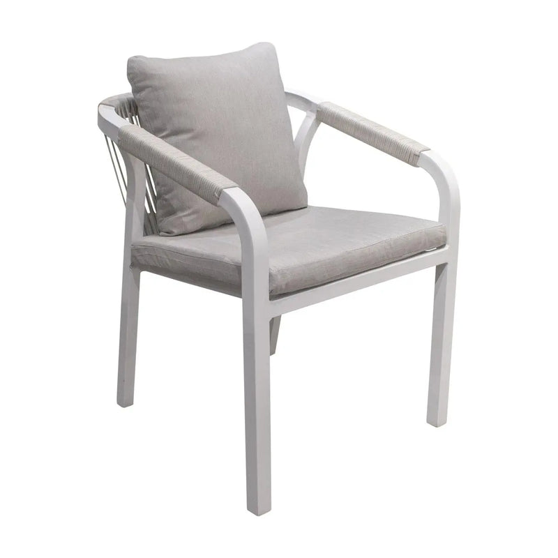 Cargue la imagen en el visor de la galería, Silla para Exterior e Interior de Aluminio Color Blanco ANCONA -7542A