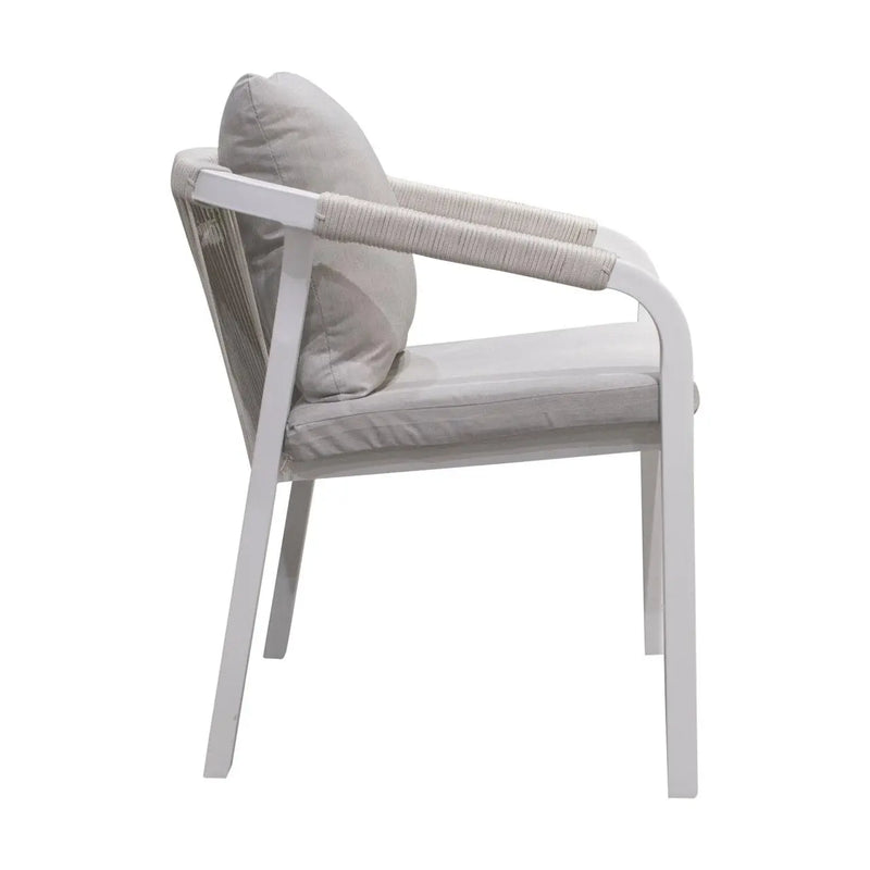 Cargue la imagen en el visor de la galería, Silla para Exterior e Interior de Aluminio Color Blanco ANCONA -7542A