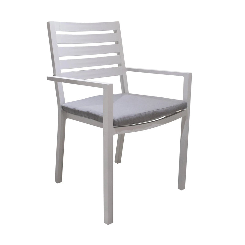 Cargue la imagen en el visor de la galería, Silla para Exterior e Interior de Aluminio Color Blanco MAYFAIR- 57835