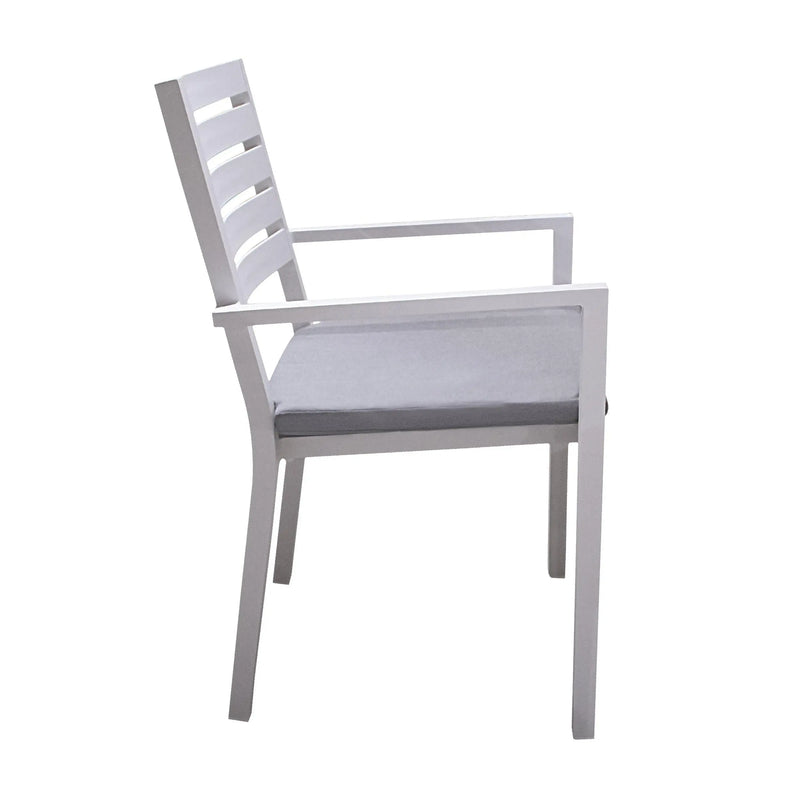 Cargue la imagen en el visor de la galería, Silla para Exterior e Interior de Aluminio Color Blanco MAYFAIR- 57835
