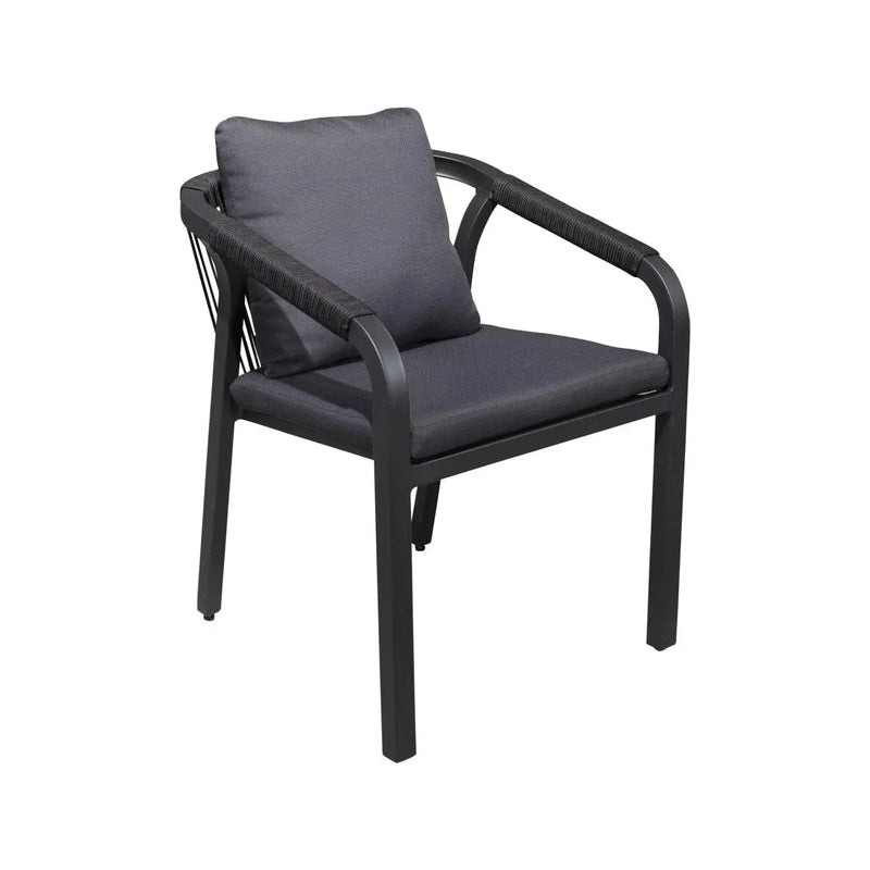 Cargue la imagen en el visor de la galería, Silla para Exterior e Interior de Aluminio Color Carbon ANCONA -75742