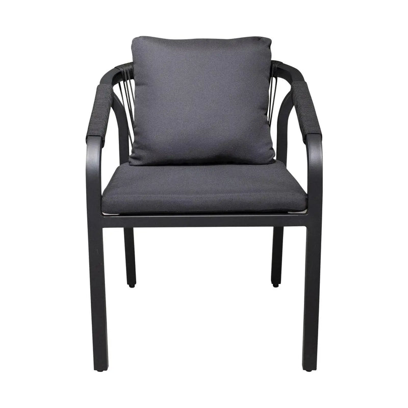 Cargue la imagen en el visor de la galería, Silla para Exterior e Interior de Aluminio Color Carbon ANCONA -75742