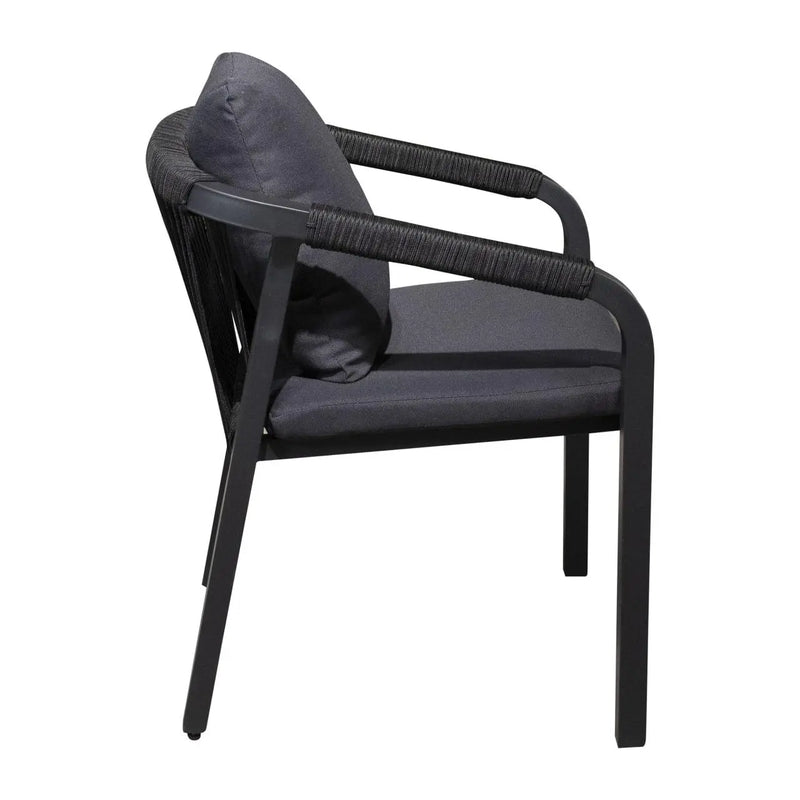 Cargue la imagen en el visor de la galería, Silla para Exterior e Interior de Aluminio Color Carbon ANCONA -75742