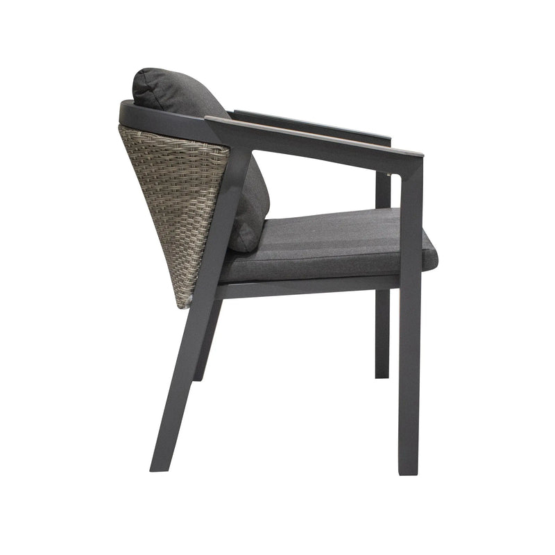 Cargue la imagen en el visor de la galería, Silla para Exterior e Interior de Aluminio Color Carbon LYNE-61536