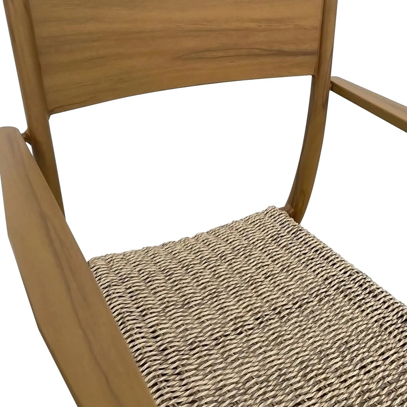 Cargue la imagen en el visor de la galería, Silla para Exterior e Interior de Aluminio Color Madera WOOD LOOK-GLA-63157-10 CasaEaster