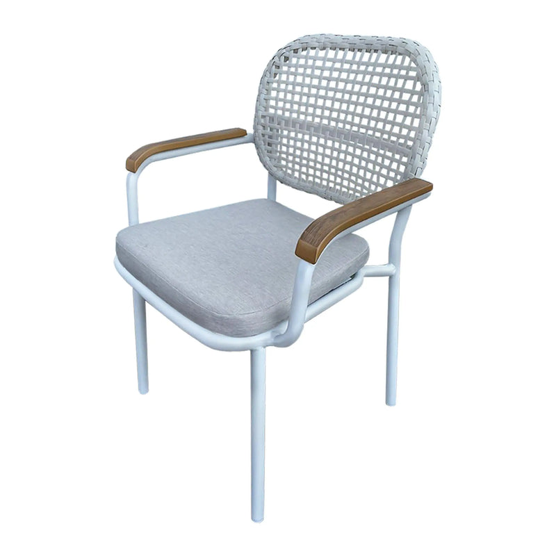 Cargue la imagen en el visor de la galería, Silla para Exterior e Interior de Color Blanco MARNI-E80205