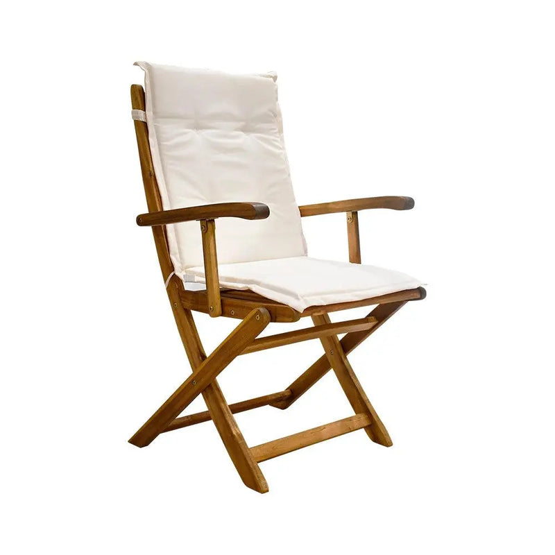 Load image into Gallery viewer, White Acacia Wood Outdoor and Indoor Chair ALAGON- HUC-1
