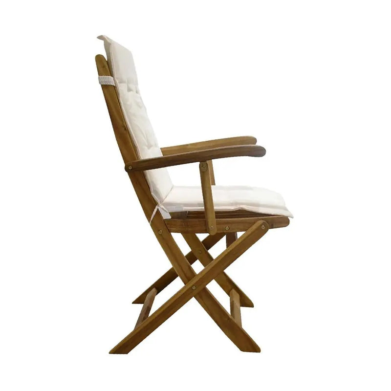 Load image into Gallery viewer, White Acacia Wood Outdoor and Indoor Chair ALAGON- HUC-1
