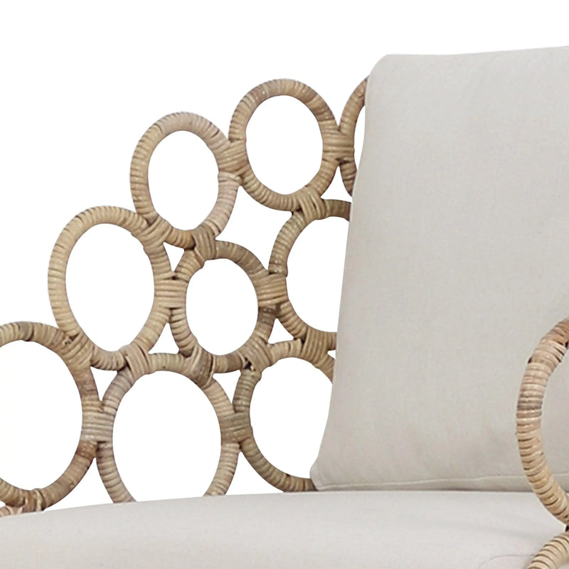 Cargue la imagen en el visor de la galería, Silla para Exterior e Interior de Rattan Color Blanco BONANZA-32856