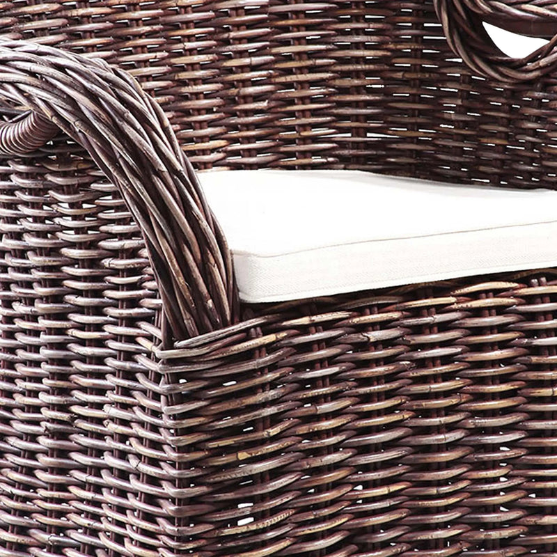 Cargue la imagen en el visor de la galería, Silla para Exterior e Interior de Rattan Color Cafe ATHENA-31123