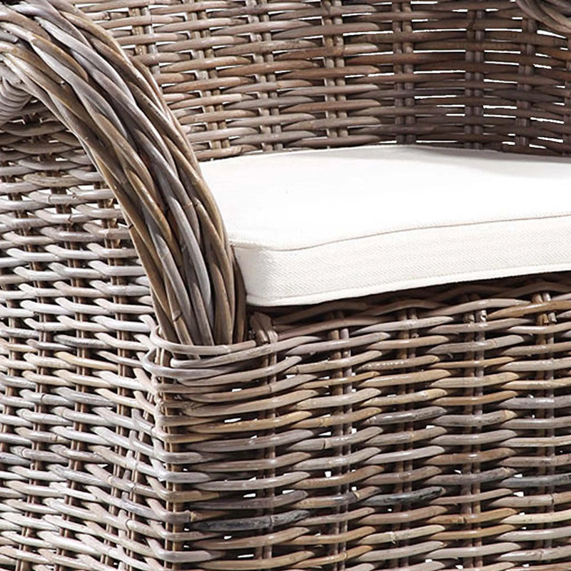 Cargue la imagen en el visor de la galería, Silla para Exterior e Interior de Rattan Color Gris ATHENA-31124