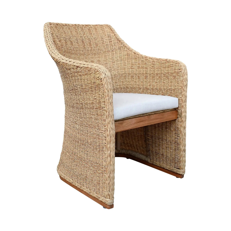 Cargue la imagen en el visor de la galería, Silla para Exterior e Interior de Rattan Color Natural FLORIDA-HUC39843 CasaEaster