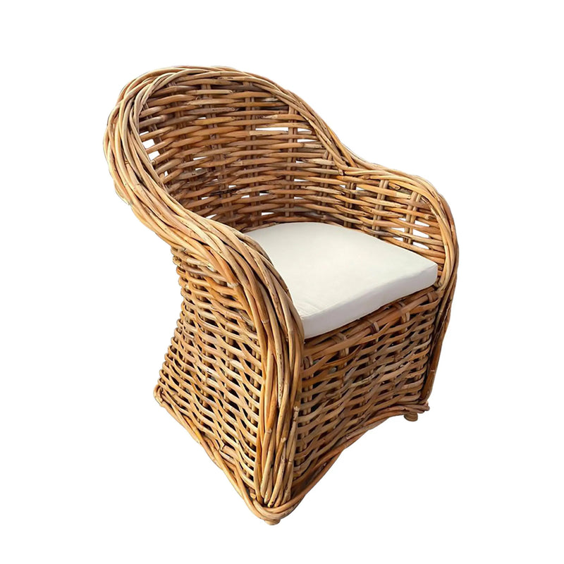Cargue la imagen en el visor de la galería, Silla para Exterior e Interior de Rattan Color Natural GLYFADA-32937