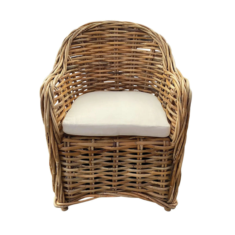 Cargue la imagen en el visor de la galería, Silla para Exterior e Interior de Rattan Color Natural GLYFADA-32937