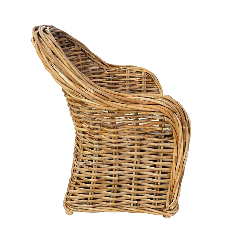Cargue la imagen en el visor de la galería, Silla para Exterior e Interior de Rattan Color Natural GLYFADA-32937