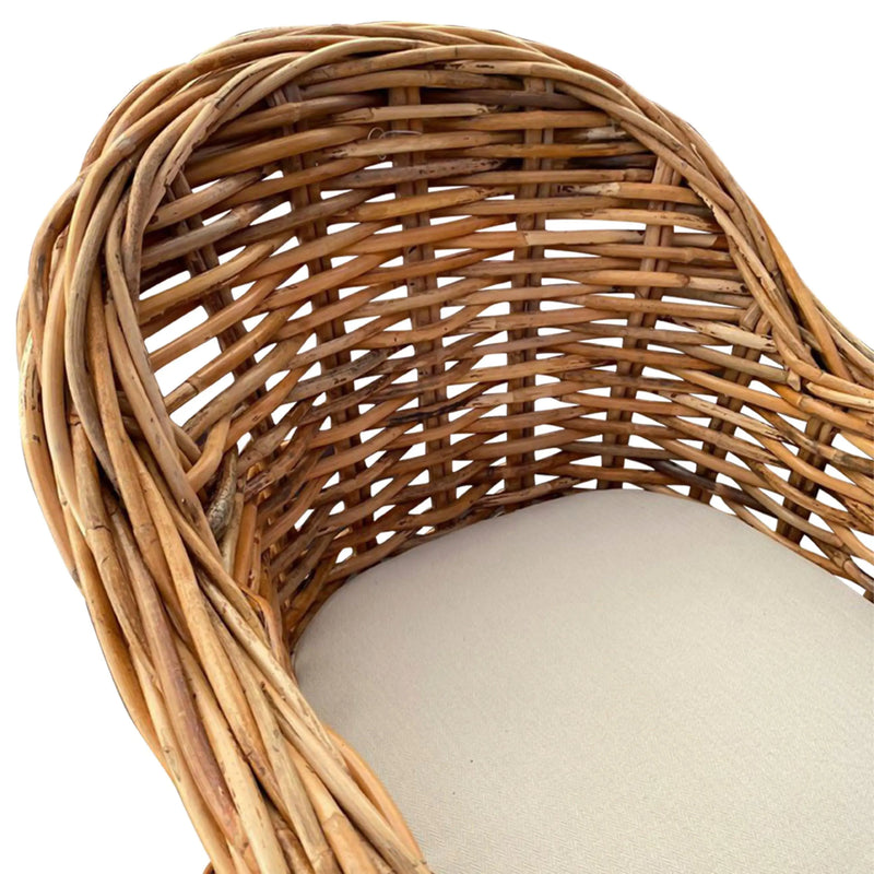 Cargue la imagen en el visor de la galería, Silla para Exterior e Interior de Rattan Color Natural GLYFADA-32937