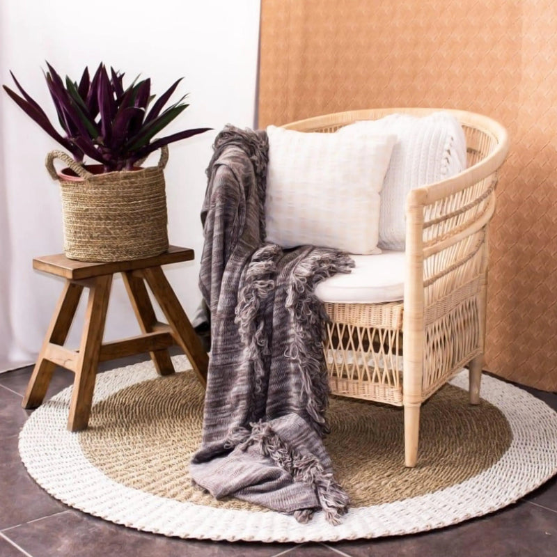 Cargue la imagen en el visor de la galería, Silla para Exterior e Interior de Rattan Color Natural MALAWI-31671