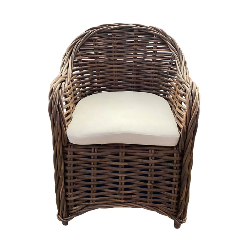Cargue la imagen en el visor de la galería, Silla para Exterior e Interior de Rattan Color Tabaco- GLYFADA-32853