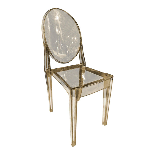 Silla  para Exterior e Interior de Resina Color Amber GHOST- BD53A