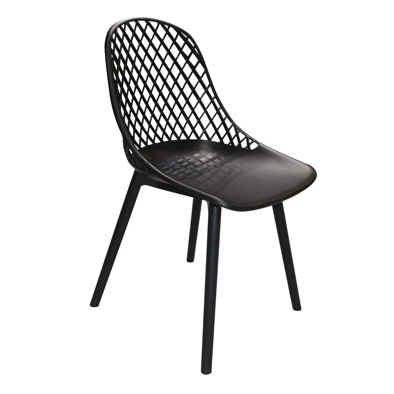 Cargue la imagen en el visor de la galería, Silla para Exterior e Interior de Resina Color Negro COSMOS-58051