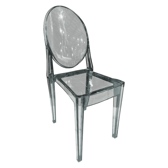 Silla   para Exterior e Interior de Resina Color smoke GHOST- BD54S