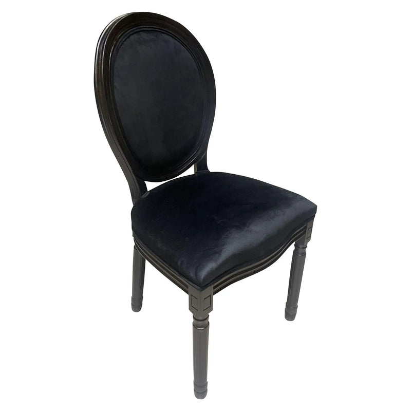 Cargue la imagen en el visor de la galería, Silla para Interior De Madera Color Negro LOUIS BANQUETE-9FM12-N