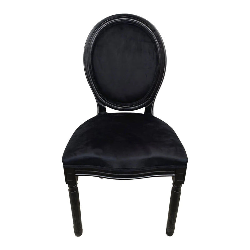 Cargue la imagen en el visor de la galería, Silla para Interior De Madera Color Negro LOUIS BANQUETE-9FM12-N