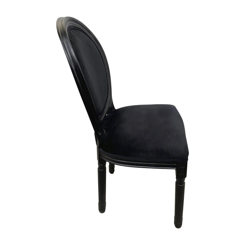 Cargue la imagen en el visor de la galería, Silla para Interior De Madera Color Negro LOUIS BANQUETE-9FM12-N