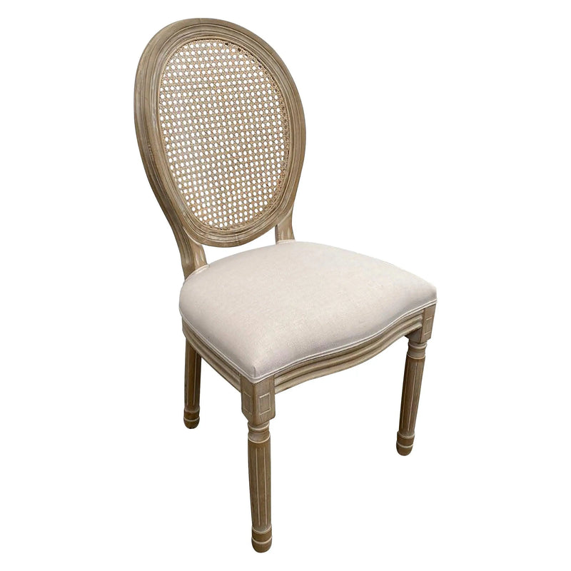 Cargue la imagen en el visor de la galería, Silla para Interior de Madera Color Beige LOUIS BANQUETE-9FM12-B / XN7064