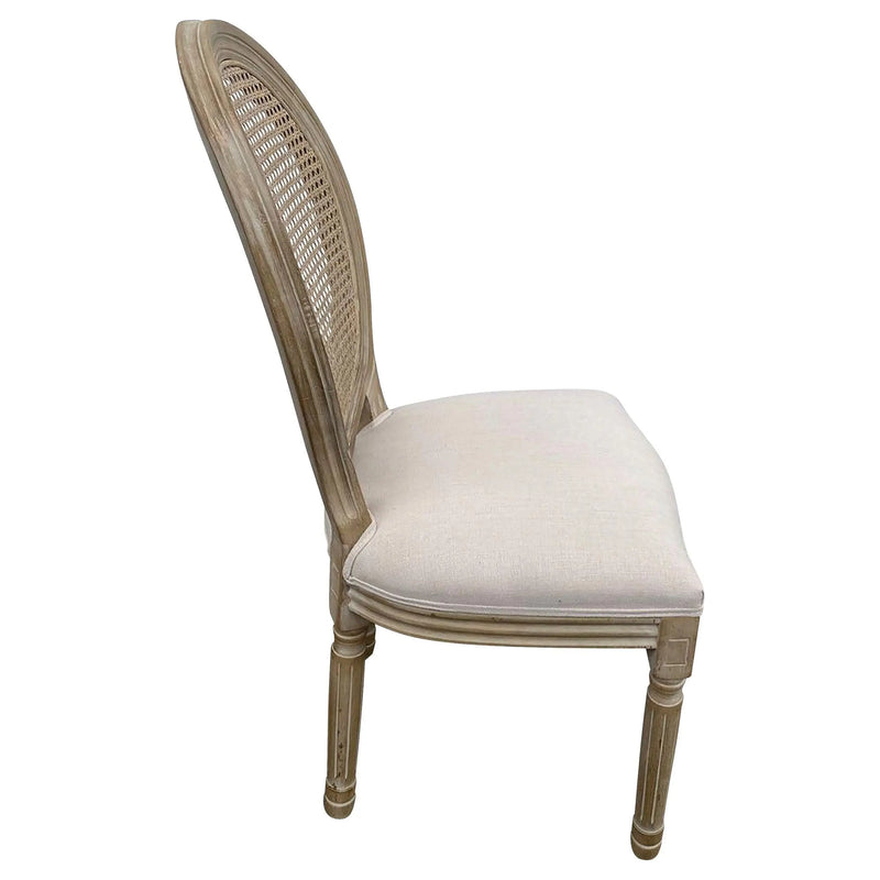 Cargue la imagen en el visor de la galería, Silla para Interior de Madera Color Beige LOUIS BANQUETE-9FM12-B / XN7064