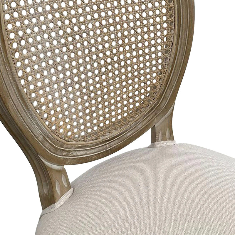 Cargue la imagen en el visor de la galería, Silla para Interior de Madera Color Beige LOUIS BANQUETE-9FM12-B / XN7064