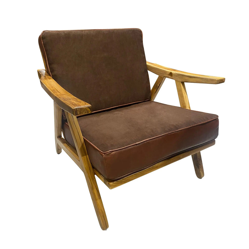 Cargue la imagen en el visor de la galería, Silla para Interior de Madera Color Cafe PANAMPU-124163.