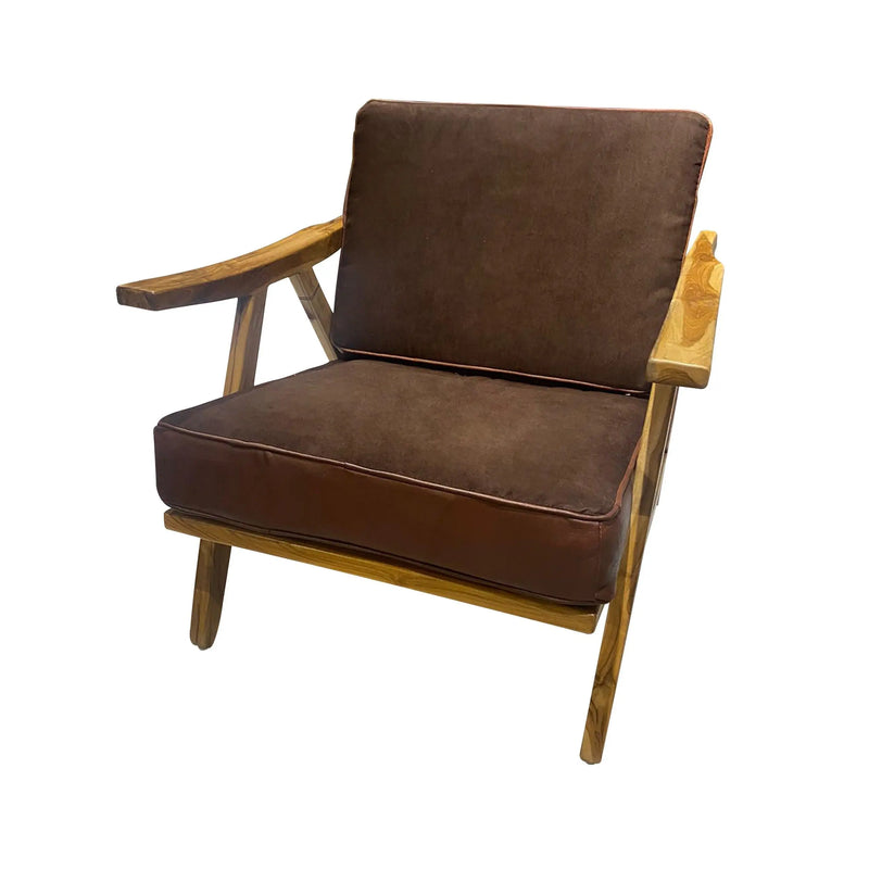 Cargue la imagen en el visor de la galería, Silla para Interior de Madera Color Cafe PANAMPU-124163.