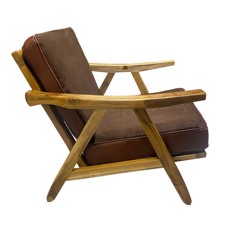 Cargue la imagen en el visor de la galería, Silla para Interior de Madera Color Cafe PANAMPU-124163. CasaEaster