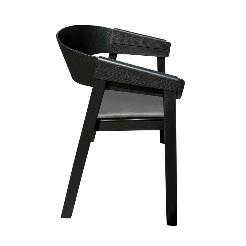 Cargue la imagen en el visor de la galería, Silla para Interior de Madera Color Negra - 9222B CasaEaster