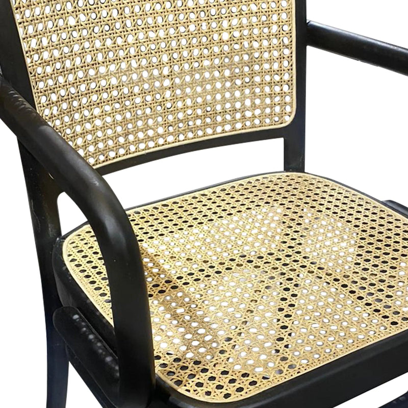 Cargue la imagen en el visor de la galería, Silla para Interior de Madera Color Negro JACK-124395.