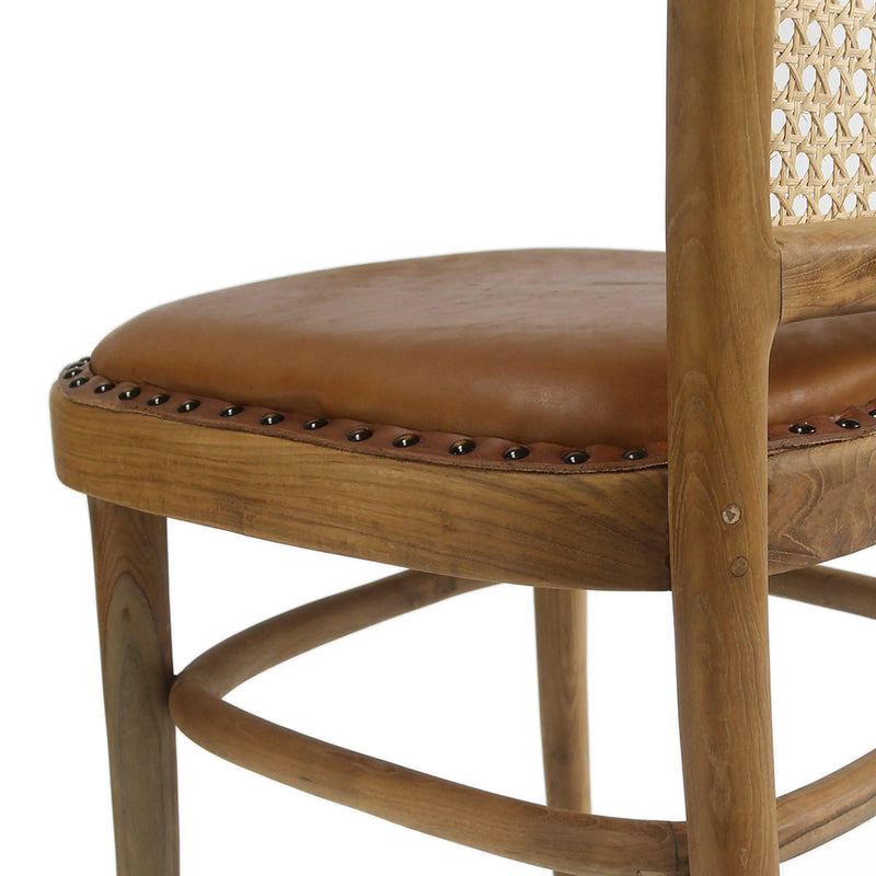 Cargue la imagen en el visor de la galería, Silla para Interior de Madera Teca Color Natural CHAPUNG- 124181