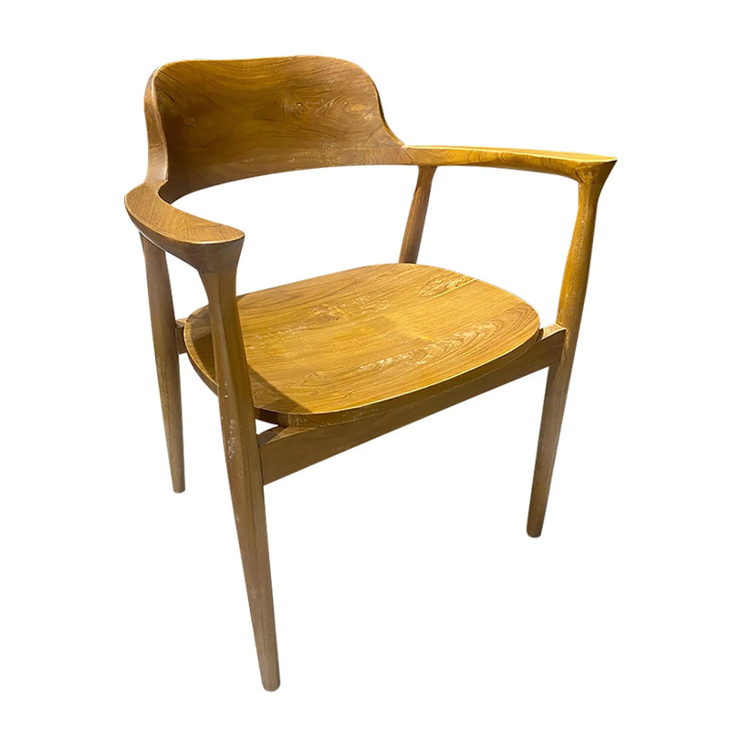 Cargue la imagen en el visor de la galería, Silla para Interior de Madera Teca Color Natural KENNEDY-123495