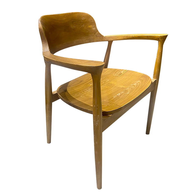 Cargue la imagen en el visor de la galería, Silla para Interior de Madera Teca Color Natural KENNEDY-123495