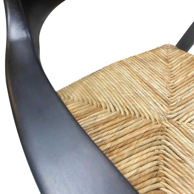 Cargue la imagen en el visor de la galería, Silla para Interior de Madera Teca Color Negro KENNEDY-124191 CasaEaster