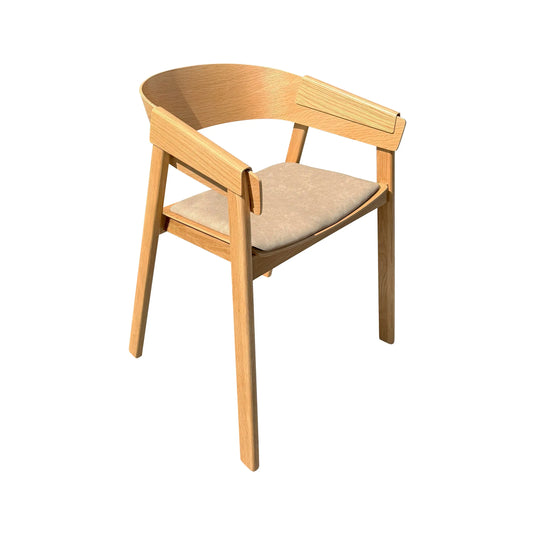 Silla para Interior de Madera color Natural - 9111C CasaEaster