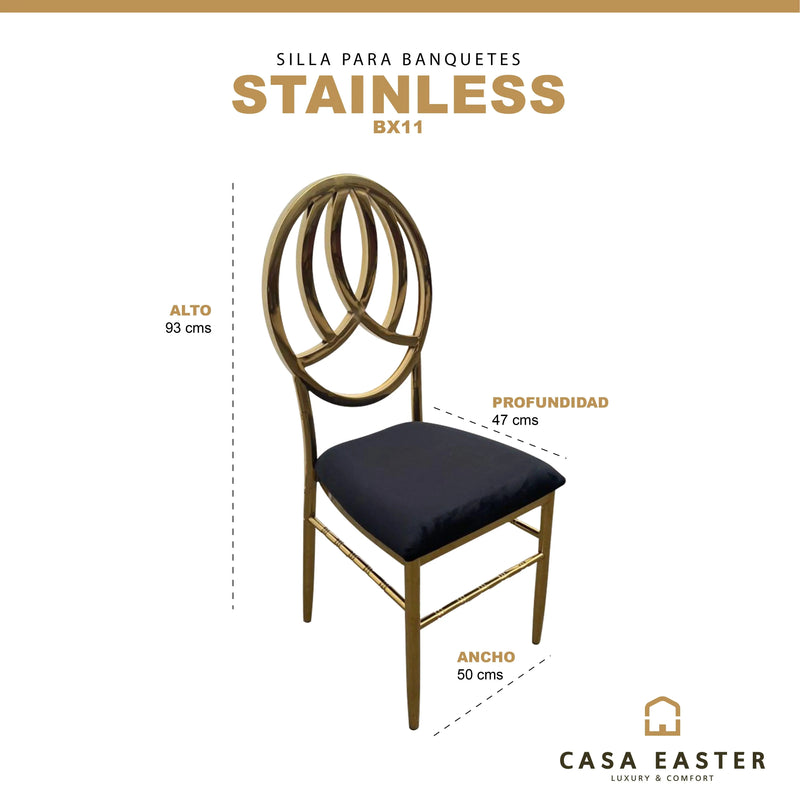 Cargue la imagen en el visor de la galería, Silla para Interior de Resina Color Negro STAINLESS - BX11