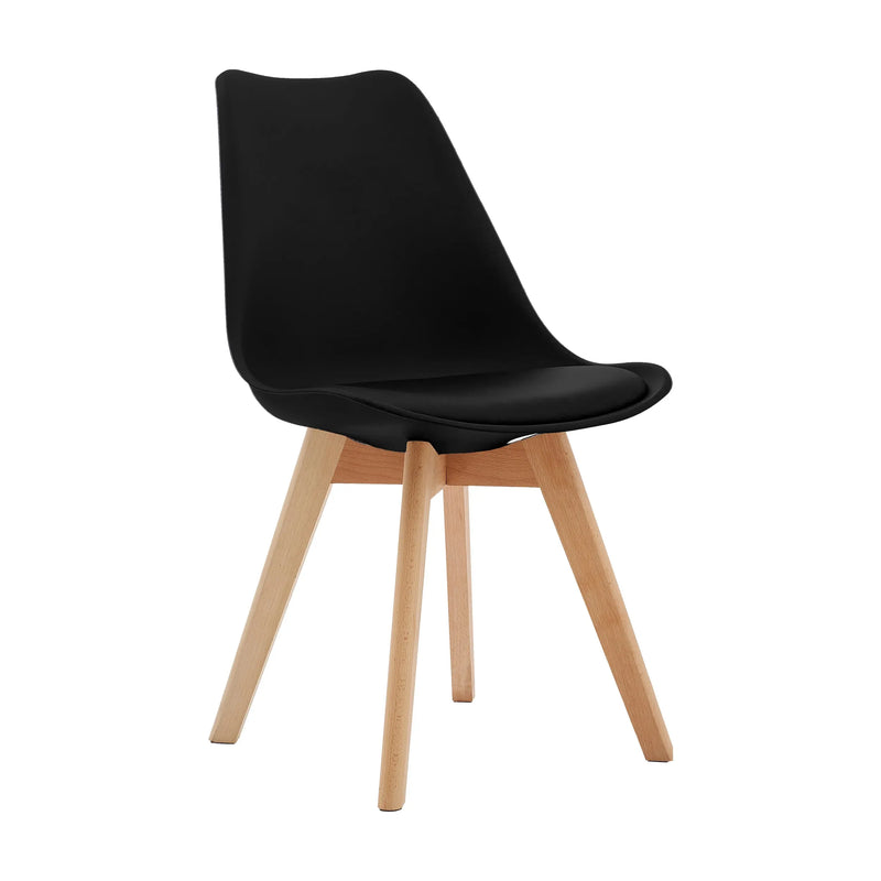 Cargue la imagen en el visor de la galería, Silla para interior Color Negro Velo-94016190-NE CasaEaster