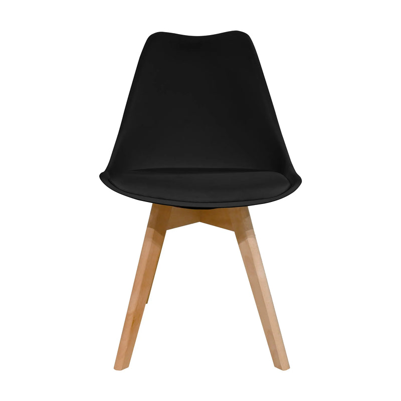 Cargue la imagen en el visor de la galería, Silla para interior Color Negro Velo-94016190-NE CasaEaster