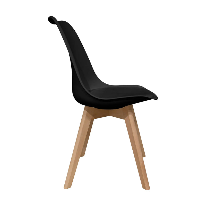 Cargue la imagen en el visor de la galería, Silla para interior Color Negro Velo-94016190-NE CasaEaster
